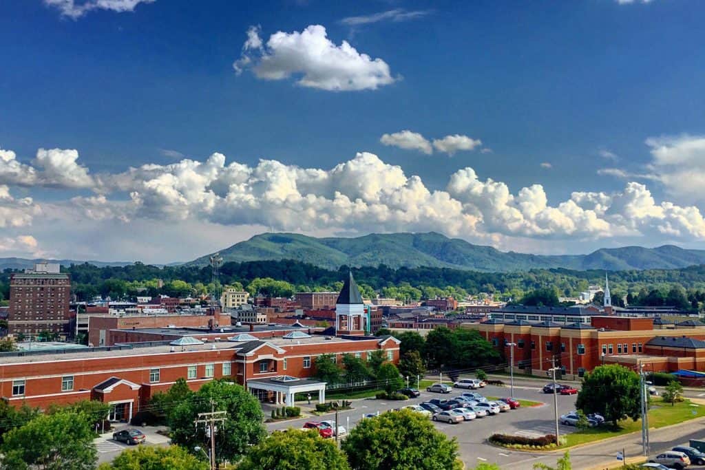 Scenic view of Johnson City